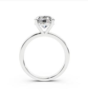 Anillo de Boda Elegante con Diamantes para Mujer, Plata de Ley, Anillo de Compromiso con Incrustaciones de Diamantes para Fiesta de Compromiso - Product Image 2