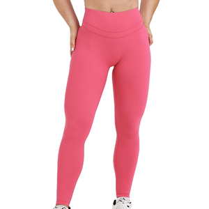 Leggings de Yoga al por Mayor para Mujer, Sólidos, Suaves, Transpirables, de Cintura Alta, Moldeadores, Sin Costuras, Pantalones Deportivos de Gimnasio de Alta Elasticidad - Product Image 1