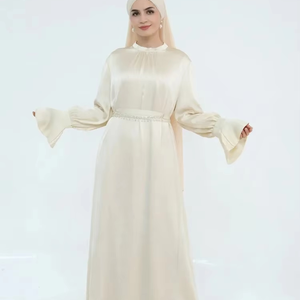 Abaya Modesta Ecológica de Manga Larga y Cuello Redondo para Mujeres Musulmanas de Global Village - Product Image 2