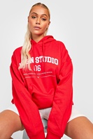Sweat-shirts pour femmes à capuche décontractés doublés avec impression de logo personnalisé surdimensionné à motifs flammes, édition limitée, pour l'automne