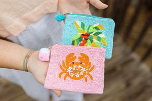 Porte-monnaie coloré à perles, style ethnique, petit sac à monnaie à prix avantageux - Product Image 3