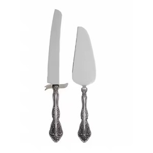 Ensemble élégant de service à dessert en acier inoxydable, collection de couteaux à gâteau en métal pour événements spéciaux - Product Image 4