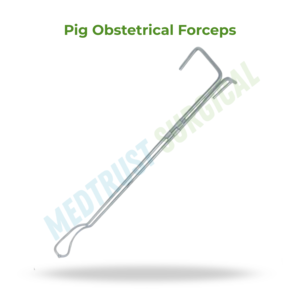 Pinzas obstétricas para cerdos de 21 pulgadas, instrumento veterinario obstétrico para asistencia en el parto porcino - Product Image 2