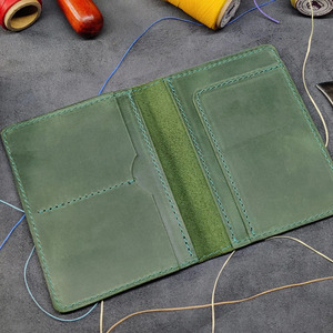 Handmade Leather Passport Wallet Genuine RFID Blocking Travel Organizer Multiple <b>Cards</b> Custom Branding for sale in low price - Product Image 2