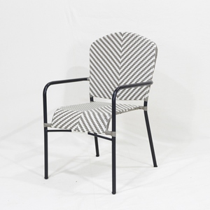 Sillón de Exterior de Hierro y Plástico de Diseño Nuevo y Duradero, Resistente a la Intemperie, Minimalista, para Villa, Sala de Estar y Bistro - Product Image 4