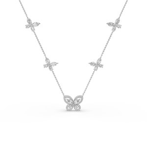 2.92 CARAT LAB GROWN BRILLIANT CUT ROUNDED ROSE GOLD Women's Luxury <b>Necklace</b> - Product Image 3