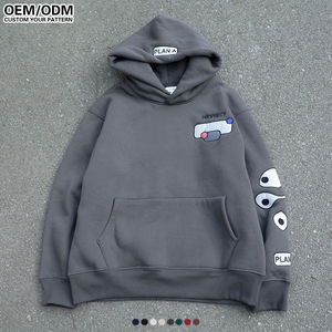 เสื้อฮู้ดดี้โอเวอร์ไซส์คุณภาพสูง 500 GSM ดีไซน์ไหล่ตก พิมพ์ลายพัฟฟ์หนาพิเศษ สำหรับผู้ชาย พรีเมียมคุณภาพสูง - Product Image 1
