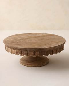 Simple Round Wood <b>Cake</b> <b>Stand</b> Handmade Pedestal Dessert Display for Wedding Birthday Party Home Hotel - Product Image 3