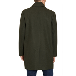 Manteau long pour homme de haute qualité, 100% coton, col en V, trench-coat décontracté, streetwear, vêtement d'extérieur, manteau d'hiver chaud, doublure en laine - Product Image 2