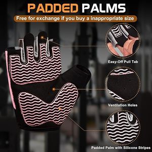 Gants de sport unisexes mi-doigts en polyester respirant pour la musculation, le fitness, l'exercice et le cyclisme - Product Image 3