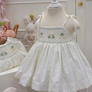 Vestido Casual Moderno para Niña, Algodón Orgánico, Estampado Floral, Transpirable, Lavable, Antiarrugas, para Edades de 6 a 13 Años - Product Image 1