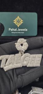 Joyería para Raperos, Colgante de Plata de Ley 925 con Diamante Moissanita para Hombre, Oro Rosa de Dos Tonos, Cierre de Corazón, Colgante con Nombre Personalizado - Product Image 5