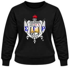 Sudadera con Cuello Redondo para Mujer Sigma Gamma Rho, Negra, Sudadera Universitaria Griega, de Manga Larga, Personalizada, Informal y a la Moda - Product Image 1
