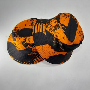 Sombrero de Pescador Unisex Transpirable con Diseño de Dibujos Animados Sublimado Personalizado OEM |   Sombrero para el sol con gráfico abstracto en negro y naranja |   Sombreros de Sialkot - Product Image 5