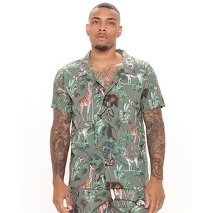 Nouvel ensemble chemise et short pour homme, imprimé intégral, style hawaïen, grande taille, idéal pour la plage - Vente en gros, promotion estivale - Product Image 4