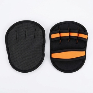 Protège-paume en néoprène noir avec sangles de poignet et fermeture auto-agrippante – Protection professionnelle unisexe pour la musculation et l'entraînement en salle de sport - Product Image 4