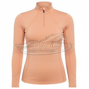 Haut de compétition équestre à manches longues pour femme, sous-vêtement technique d'équitation professionnel - Product Image 1