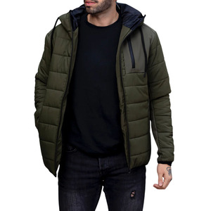 Chaqueta Acolchada Ligera e Informal de Invierno para Hombre, Impermeable, con Capucha y Cierre Completo, para Actividades al Aire Libre - Product Image 3