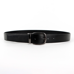 Ceinture en cuir véritable écologique avec boucle à ardillon classique en acier, largeur 3,0 cm, sangle de taille premium pour un usage décontracté - Product Image 3