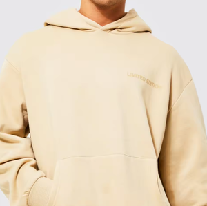 ชุดวอร์มโอเวอร์ไซส์ผ้าฟลีซเนื้อหนัก 400gsm ผลิตตามสั่ง ผสมผ้าฝ้าย 80% โพลีเอสเตอร์ 20% พร้อมแผ่นยางนูน - Product Image 3