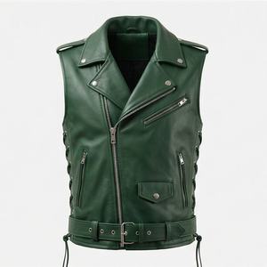 เสื้อกั๊กหนังแท้ NAI-5083A สำหรับนักขี่มอเตอร์ไซค์ ขายส่ง คุณภาพสูงสุด แฟชั่นเสื้อแจ็คเก็ตมอเตอร์ไซค์ อุปกรณ์ป้องกันการขับขี่ สีตามสั่ง - Product Image 1