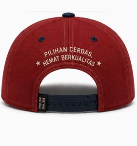 Best Price Baseball Cap With White Stitching And Custom Logo Panel Adjustable Unisex Wear Canvas <b>Hat</b> With Red And <b>navy</b> Design - Product Image 4