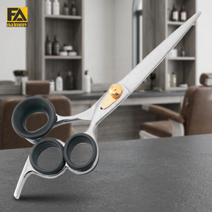 Ciseaux de beauté FA Najmmy en acier inoxydable, avec poignée en caoutchouc noir et silicone, bord lisse, qualité industrielle, pour la couture de tissus - Product Image 2