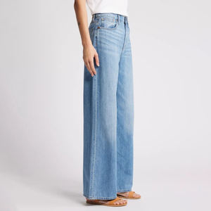 Pantalon en jean pour femme, modèle 2026, tendance, pour un usage décontracté, facile à laver, respirant, avec un design moderne, pantalon en jean pour femme avec logo personnalisé - Product Image 3