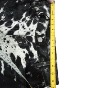 Factory Price Customized Design High Waisted Straight Wide Leg Casual Button Fly Heavyweight Cowhide <b>Leather</b> <b>Pants</b> for <b>Men</b> - Product Image 5