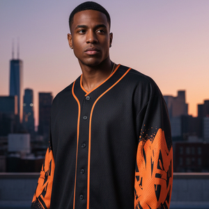 Maillot de baseball personnalisé de haute qualité, vente en gros, vêtements de sport pour hommes, chemise boutonnée respirante, uniforme d'équipe pour hommes - Product Image 6