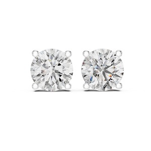 Solitaire Round Cut <b>Moissanite</b> Diamond Stud <b>Earring</b> Women's Push Back Studs Minimalist Daily Wear <b>Earring</b> Birthday Gift - Product Image 1