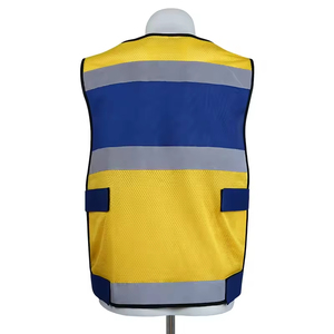 Gilet de sécurité en polyester personnalisable haute visibilité, classe 2 ANSI, vêtements de travail réfléchissants souples pour la construction - Product Image 5