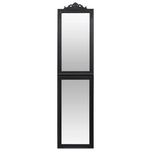 Miroir sur pied pliable en verre noir pleine longueur - Product Image 3