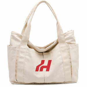 Wholesale 100% Cotton <b>Tote</b> <b>Bag</b> Large Capacity Solid Color Eco-Friendly Canvas Shopping <b>Bag</b> Environmentally Friendly - Product Image 1
