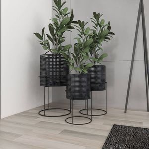 Handcrafted Metal Planter With Stand Perfect For Living Room Balcony Patio Stylish Contemporary Home Decoration Ideas - Product Image 3