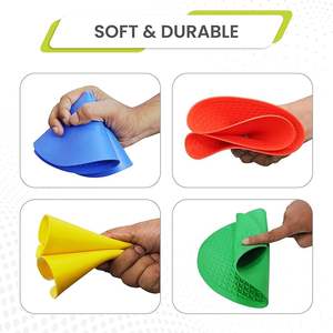 Marqueurs en caoutchouc à points / Marqueurs à disque plat / Marqueurs d'agilité sportifs antidérapants / Cônes plats en caoutchouc / Marqueurs de pointage pour l'entraînement - Product Image 3