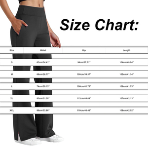Flared Fitness Pants Wide Waistband Yoga <b>Trousers</b> Soft Performance Fabric Fitness Training Wholesale <b>Women's</b> Activewear Factory - Product Image 6