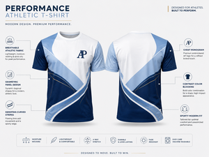 AP Men's Sporty Short Sleeve T-<b>Shirt</b> <b>Geometric</b> Pattern Sublimation Print Breathable Quick Dry Premium Quality Regular Fit O-Neck - Product Image 6