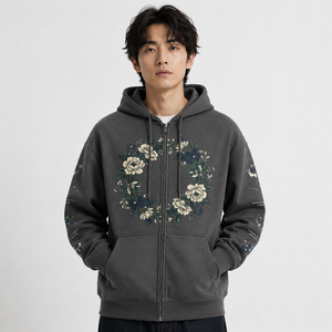 Men's 100% Cotton Full <b>Zip</b> Hoodie Fleece Sweatshirt Regular Fit <b>Zip</b> Up <b>Hooded</b> Jacket for Winter Casual Wear - Product Image 4