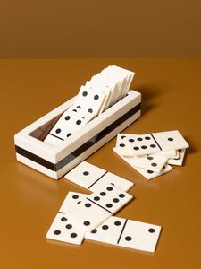 Jeu de dominos en résine transparente de haute qualité, élégant jeu de dominos en acrylique pour la famille et les fêtes, jeu de dominos en résine - Product Image 1
