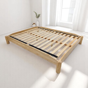 Vietnam OEM/ODM Factory Minimalist Rubberwood <b>Bed</b> Japanese Joinery Tool-free Wooden <b>Platform</b> <b>Beds</b> <b>Frame</b> Eco-Friendly Furniture - Product Image 1