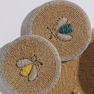 Unique Handcrafted Embroidery <b>Beaded</b> <b>Coaster</b> with Artistic Beadwork for Dining Table Coffee Table and Living Room Decor - Product Image 5