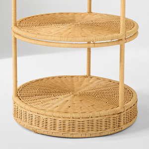 Stylish Rattan <b>Shelf</b> Nightstand Decorative Display <b>Shelf</b> Kid Decor For Living Room Storage And Home Decoration - Product Image 4