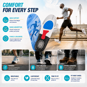 Solette OEM Leggere e Confortevoli per Corsa, Inserti Interni per Calzature con Supporto per Arco Plantare e Comfort, Solette Tagliabili su Misura per <span class=keywords><strong>Sneakers</strong></span> - Product Image 2