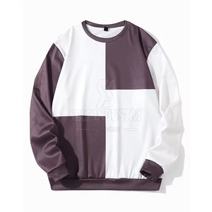 Sweat-shirts imprimés surdimensionnés pour hommes en coton molletonné, qualité supérieure, respirants et à séchage rapide, sans capuche - Product Image 1