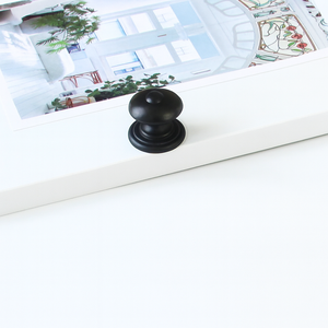 Zinc Alloy Cabinet <b>Knob</b> Cabinetry Handles Matte <b>Black</b> Contemporary Drawer Pull Eco-Friendly Bedroom Living Room Kitchen Dining - Product Image 4
