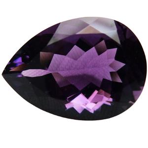 Coupe à facettes en forme de poire améthyste violette pierre précieuse en vrac commande en gros de qualité supérieure pierre de fabrication de bijoux faite à la main OEM - Product Image 1