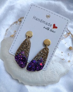 Boucles d'oreilles en résine personnalisables, quantités sur mesure, couleur unie, vente en gros directe usine - Product Image 1