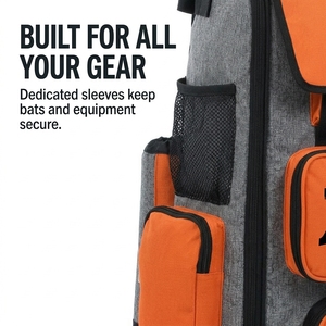 Sac de baseball personnalisé en couleur, housse rembourrée pour batte, sac de sport pour jeunes et adultes, fournisseur en gros - Product Image 3