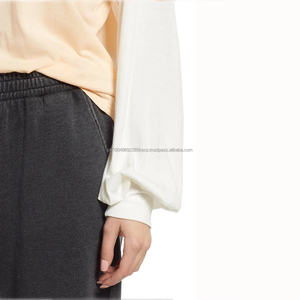 Custom women's Raglan Sleeves Colorblock Long Sleeve T-<b>Shirt</b> - Product Image 4